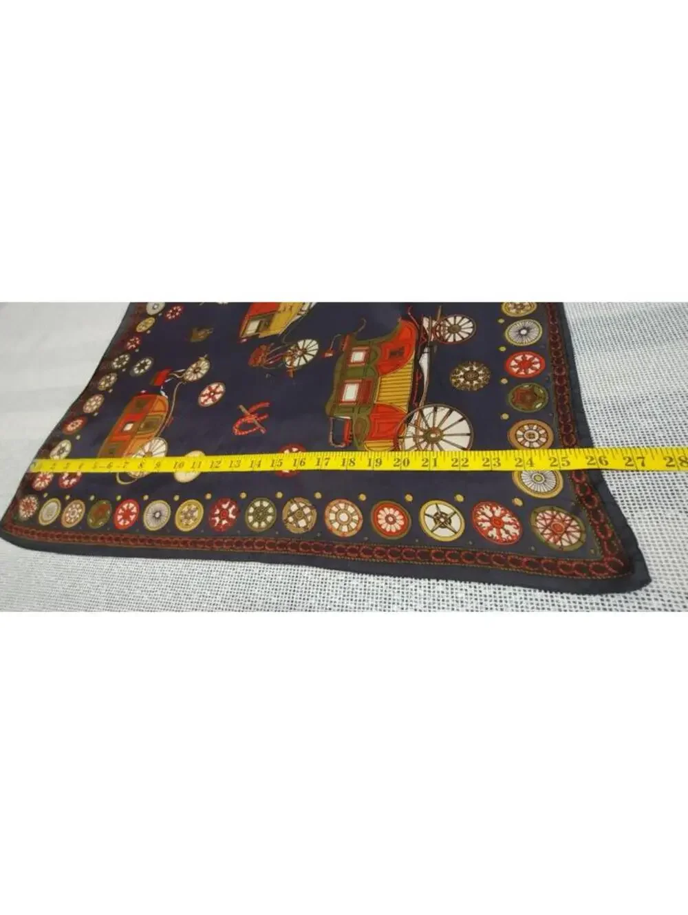 60s Lilly D'or Men's Scarf Carriages Acetate MCM Menswear Dandy Victorian Wheels